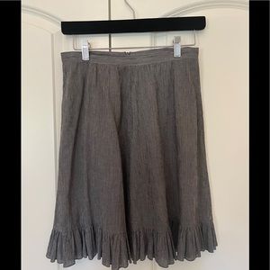 Navy and White Striped Agnes B Cotton Skirt